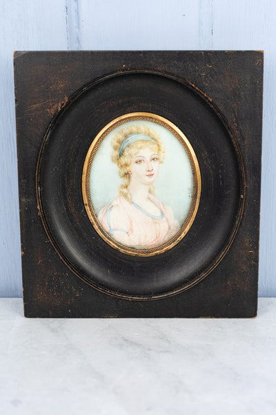 Antique French Framed Miniature Portraits