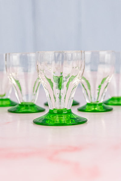 Antique French Green Glass Aperitif Set