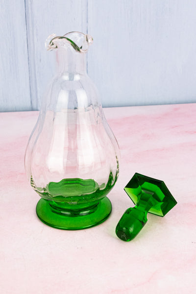 Antique French Green Glass Aperitif Set