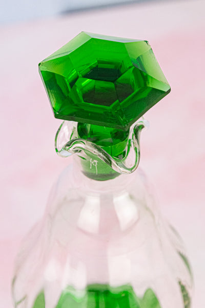 Antique French Green Glass Aperitif Set