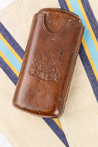 Antique English Leather Cigar Case