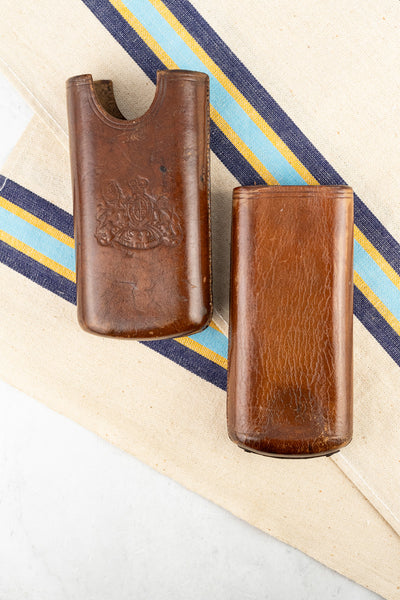 Antique English Leather Cigar Case