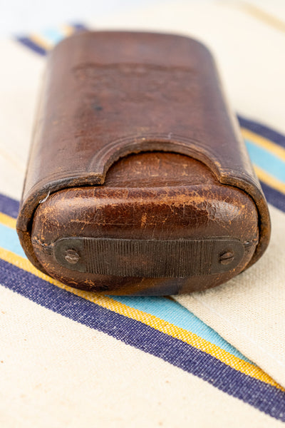 Antique English Leather Cigar Case