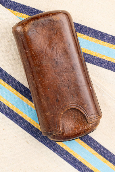 Antique English Leather Cigar Case