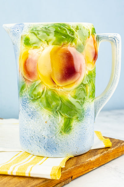 Antique French Majolica Apple Pitcher