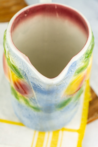 Antique French Majolica Apple Pitcher
