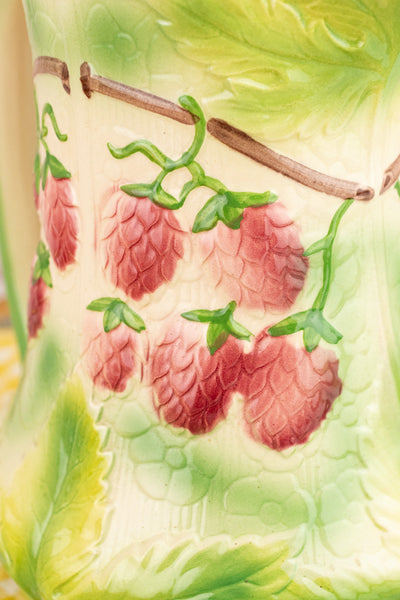 Antique French St. Clément Strawberry Pitcher