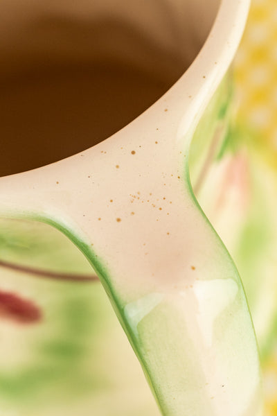 Antique French St. Clément Strawberry Pitcher