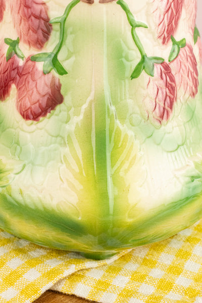 Antique French St. Clément Strawberry Pitcher