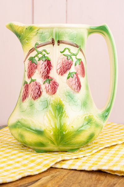 Antique French St. Clément Strawberry Pitcher