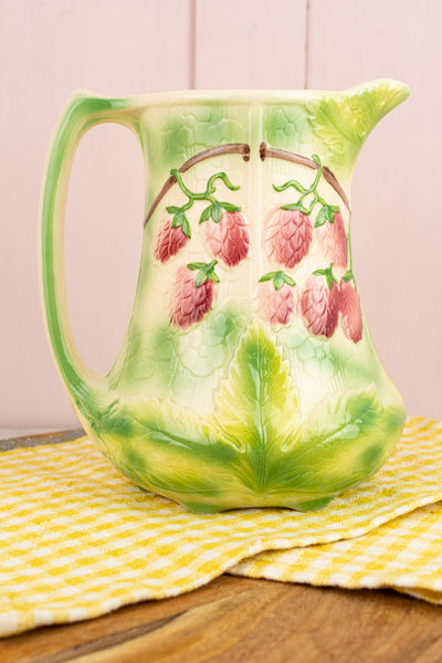 Antique French St. Clément Strawberry Pitcher