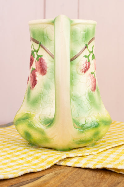 Antique French St. Clément Strawberry Pitcher