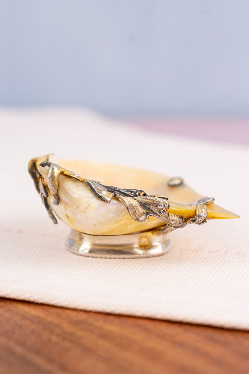 Antique French Mother-of-Pearl & Silver Salt, image 5 of 10