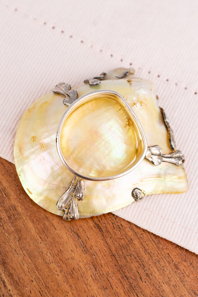 Antique French Mother-of-Pearl & Silver Salt, image 7 of 10