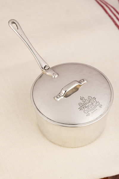 Vintage French Silverplate Lasserre Restaurant Saucepot