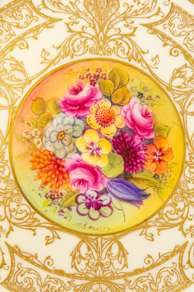 Antique Handpainted Royal Worchester Cabinet Plates - Set of 12