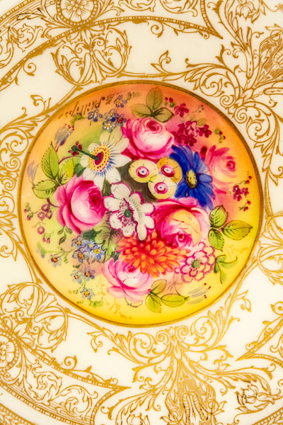 Antique Handpainted Royal Worchester Cabinet Plates - Set of 12