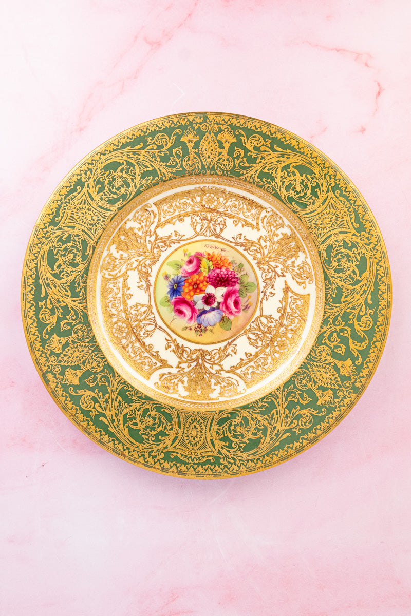 Antique Handpainted Royal Worcester Cabinet Plate