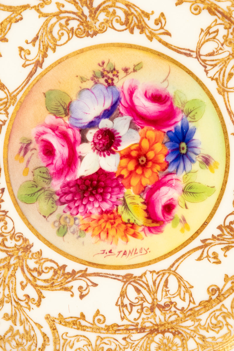 Antique Handpainted Royal Worcester Cabinet Plate