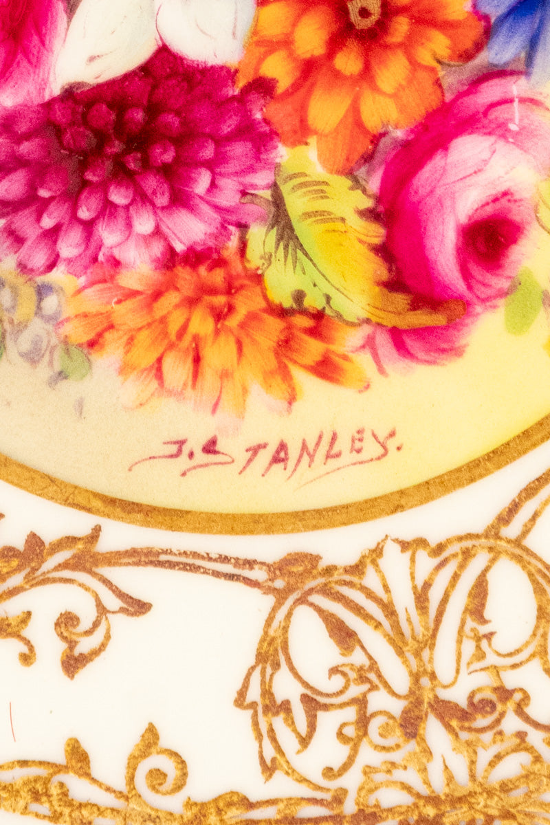 Antique Handpainted Royal Worcester Cabinet Plate
