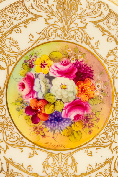 Antique Handpainted Royal Worchester Cabinet Plates - Set of 12