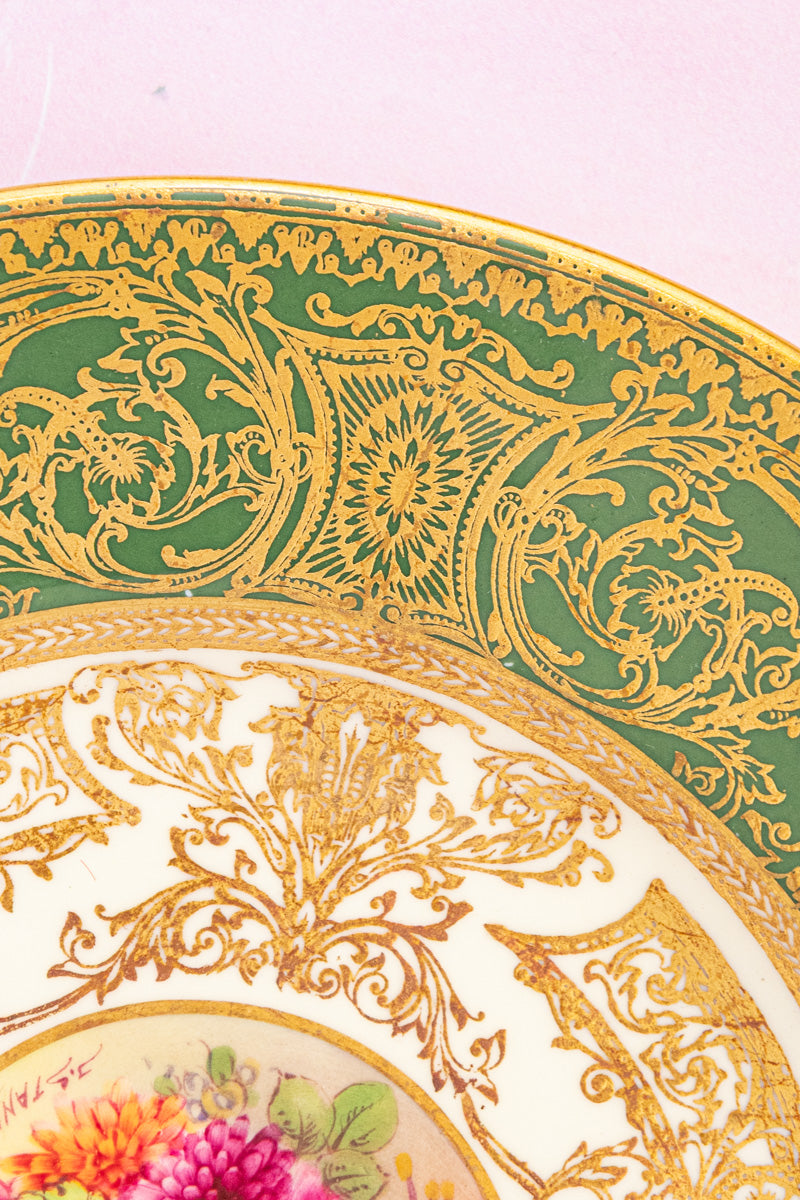 Antique Handpainted Royal Worcester Cabinet Plate