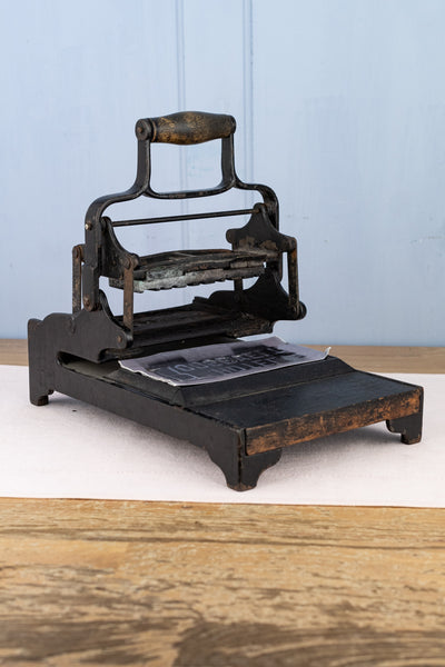 Antique Hotel Roosevelt Desktop Printing Press