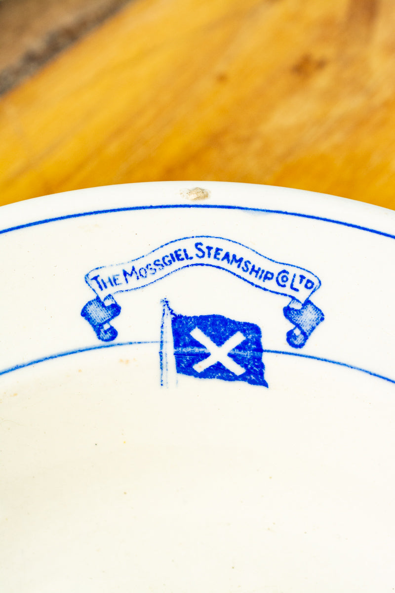 Antique Ironstone Mossgiel Steamship Co. Soup Bowl, image 2 of 6