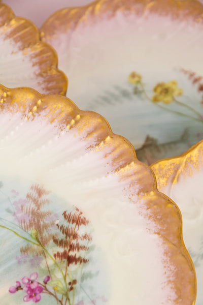 Antique Limoges Fish Service For 8