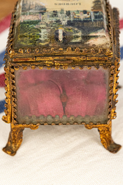 Antique Lourdes Jewelry Box