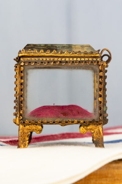 Antique Lourdes Jewelry Box