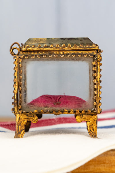 Antique Lourdes Jewelry Box