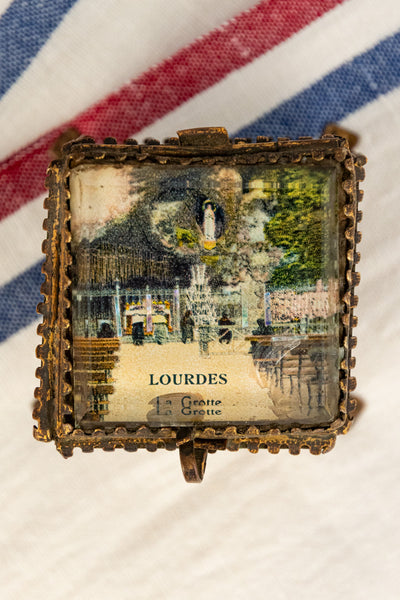 Antique Lourdes Jewelry Box