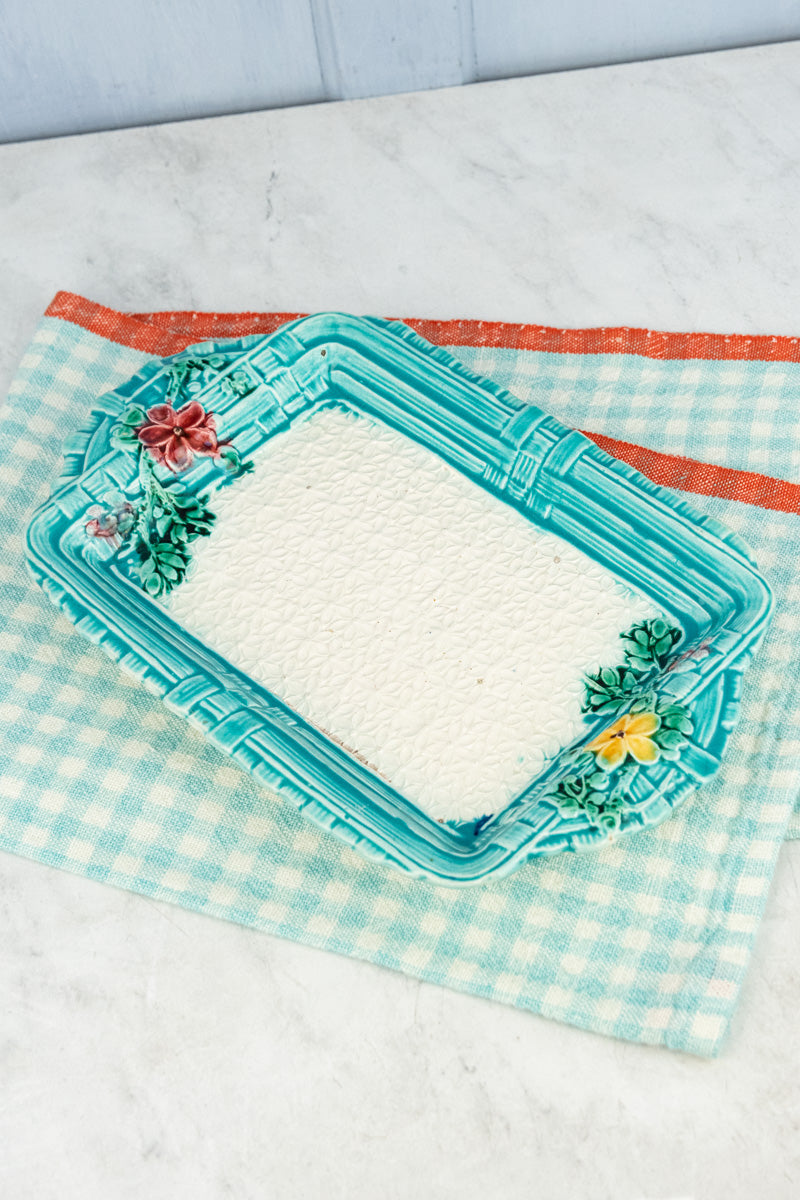 Antique Majolica Tray