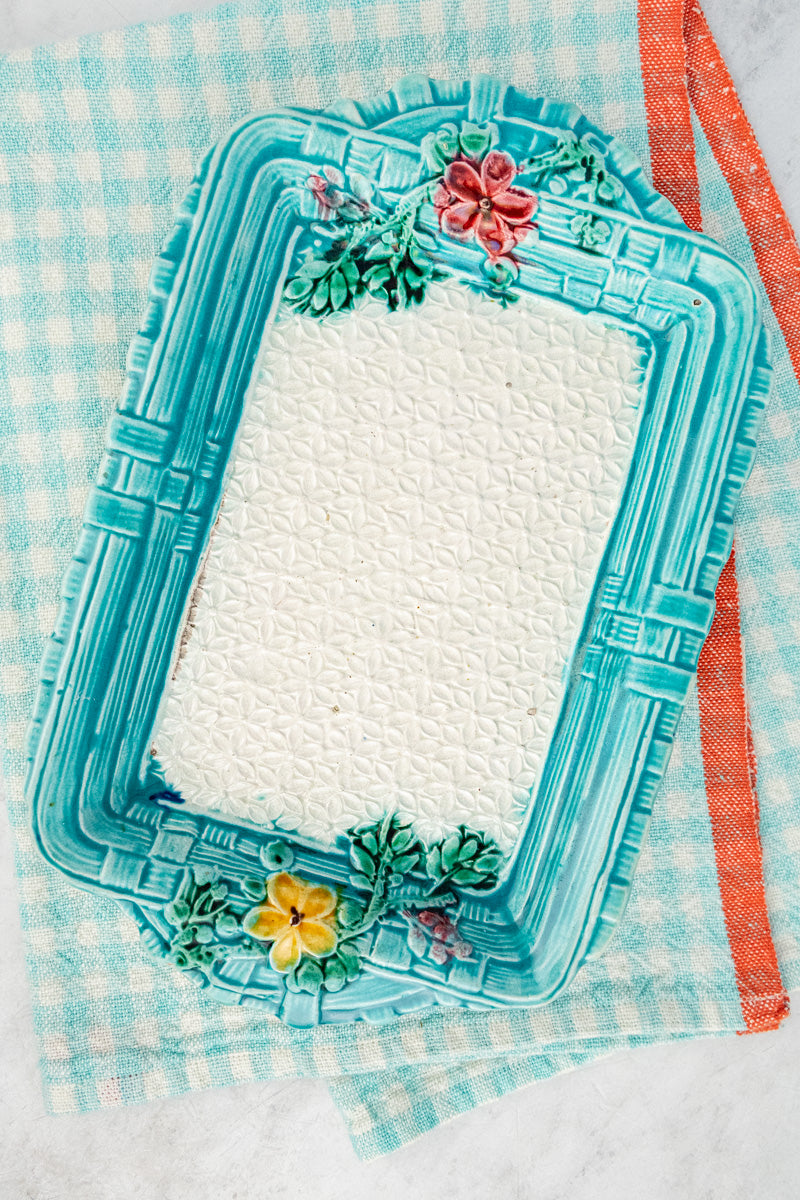 Antique Majolica Tray