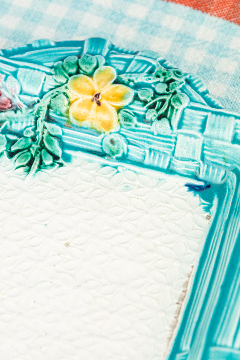 Antique Majolica Tray