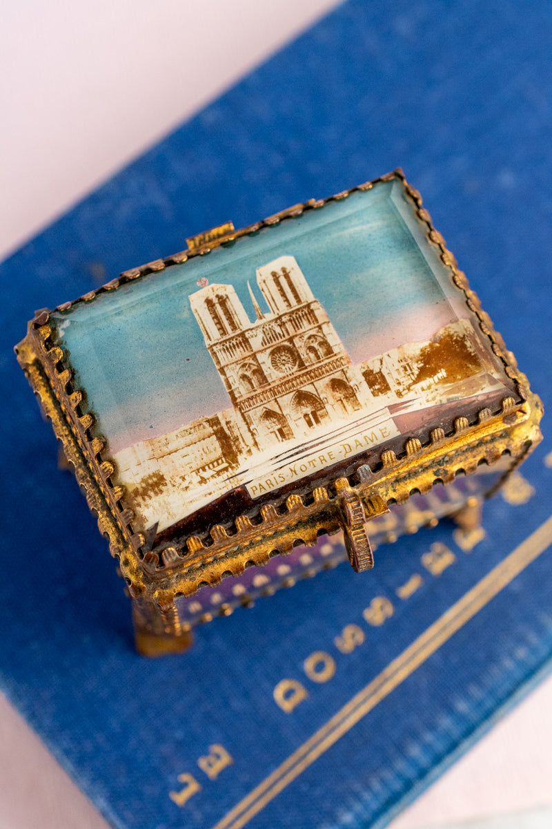 Antique Notre Dame de Paris Souvenir Jewelry Box, image 2 of 14