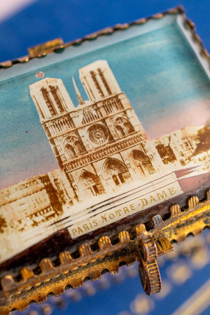 Antique Notre Dame de Paris Souvenir Jewelry Box, image 3 of 14