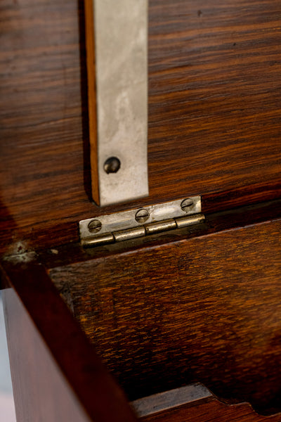 Antique English Oak & Brass Stationery Box