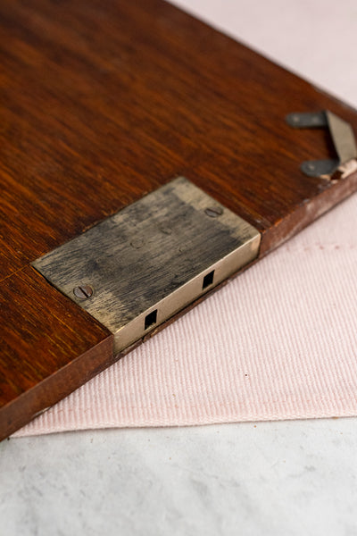 Antique English Oak & Brass Stationery Box