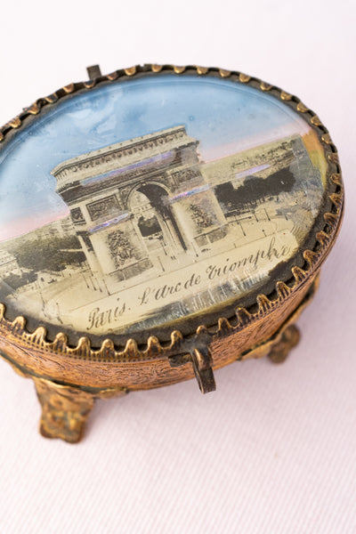 Antique Paris Arc De Triomphe Jewelry Box