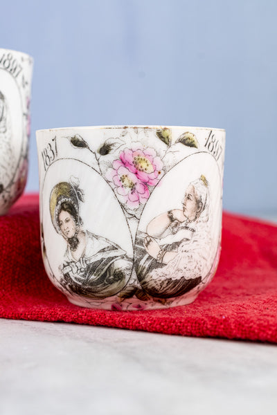 Antique Queen Victoria 1897 Diamond Jubilee Cup Pair