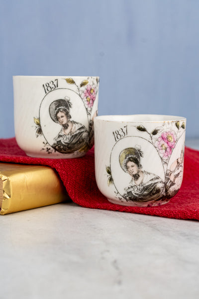 Antique Queen Victoria 1897 Diamond Jubilee Cup Pair