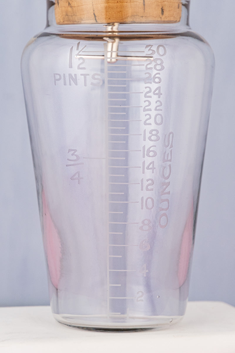 Antique Silverplate & Glass Measuring Shaker, image 2 of 9