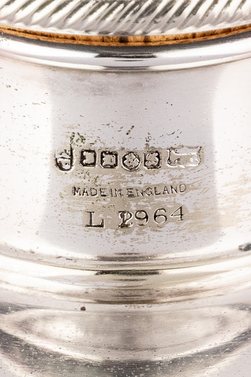 Antique Silverplate & Glass Measuring Shaker, image 9 of 9
