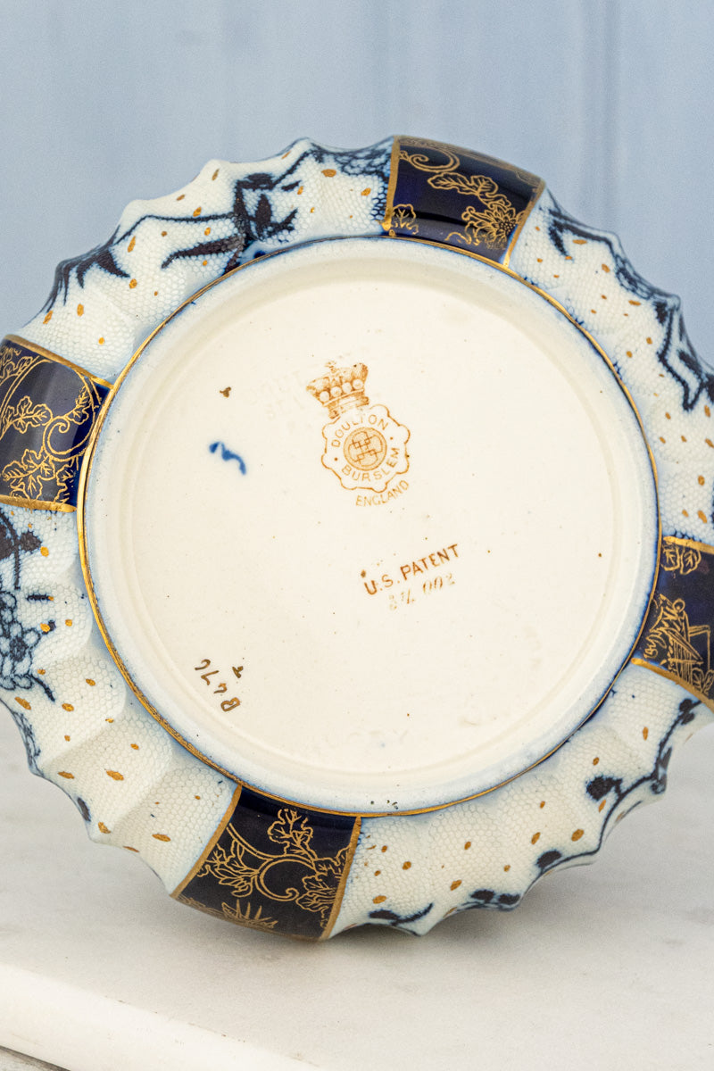 Antique Silverplate & Porcelain Demi Biscuit Barrel, image 15 of 18