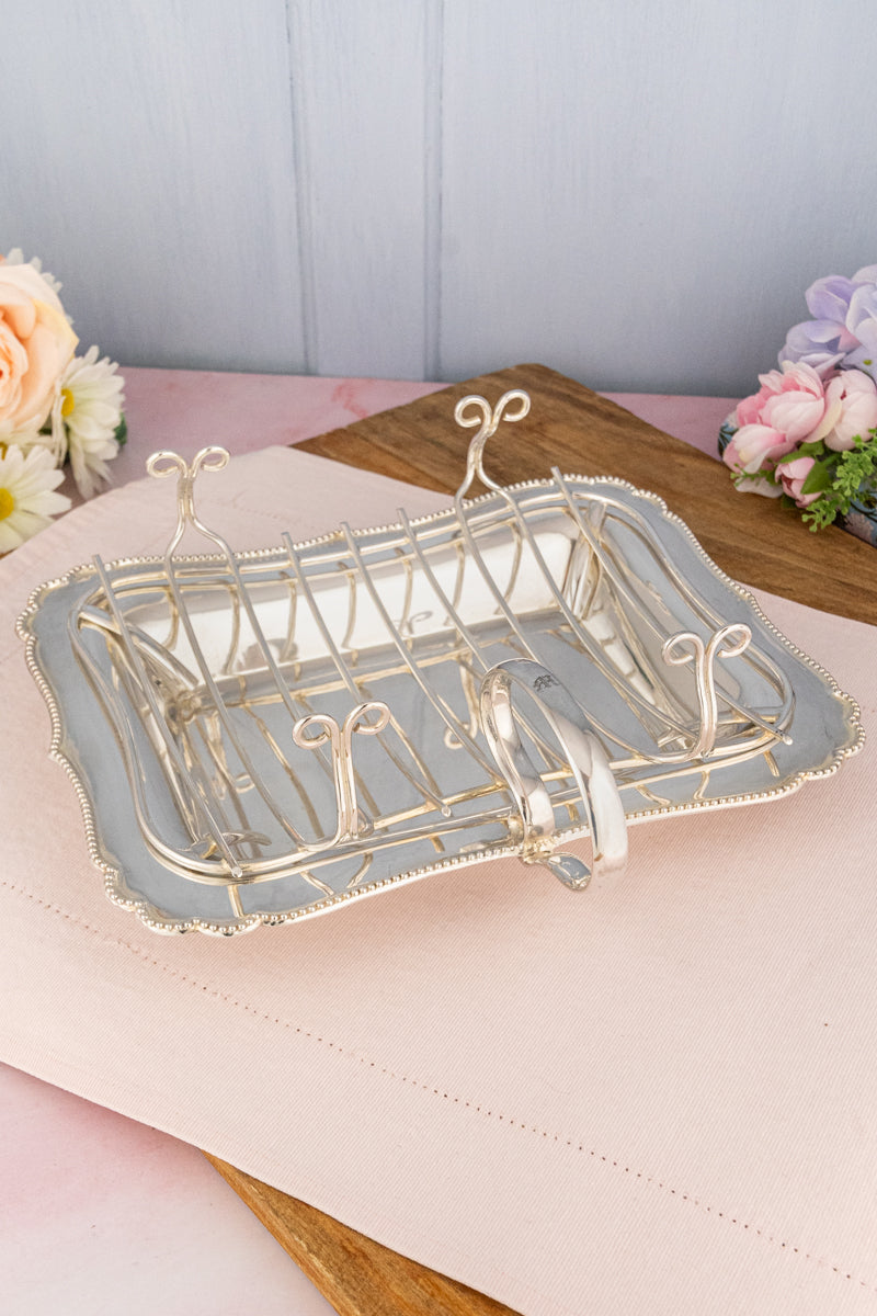 Antique Silverplate Asparagus Tray