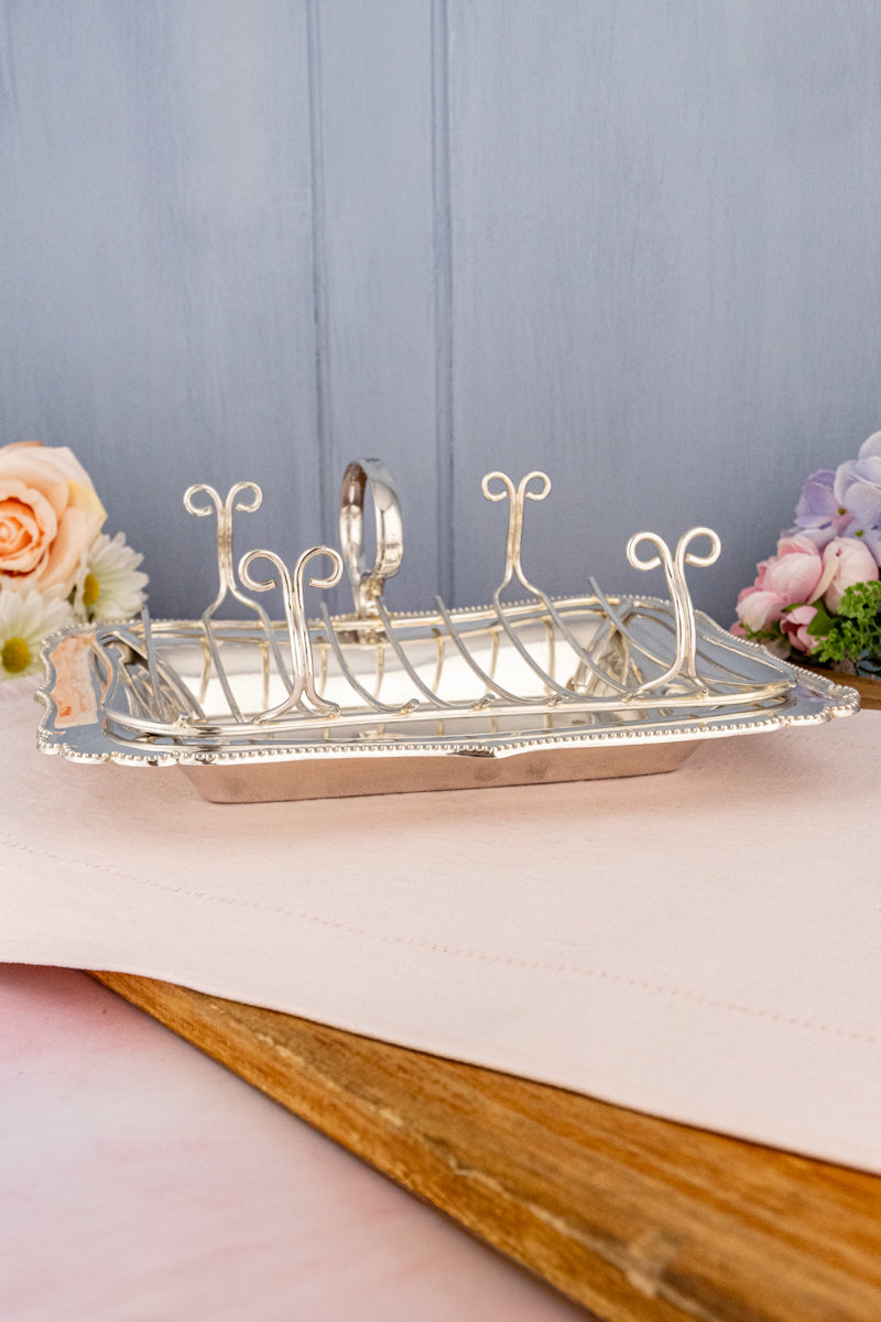 Antique Silverplate Asparagus Tray