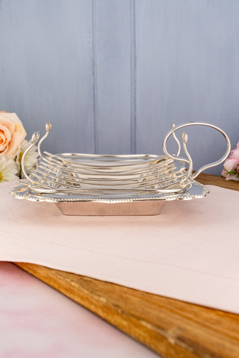 Antique Silverplate Asparagus Tray