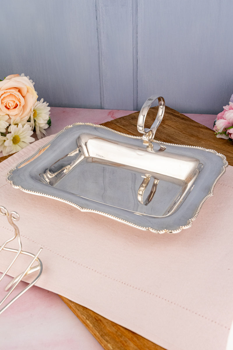 Antique Silverplate Asparagus Tray